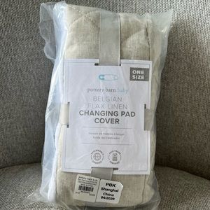 Pottery Barn Kids Belgian Flax Linen Changing Pad Cover
